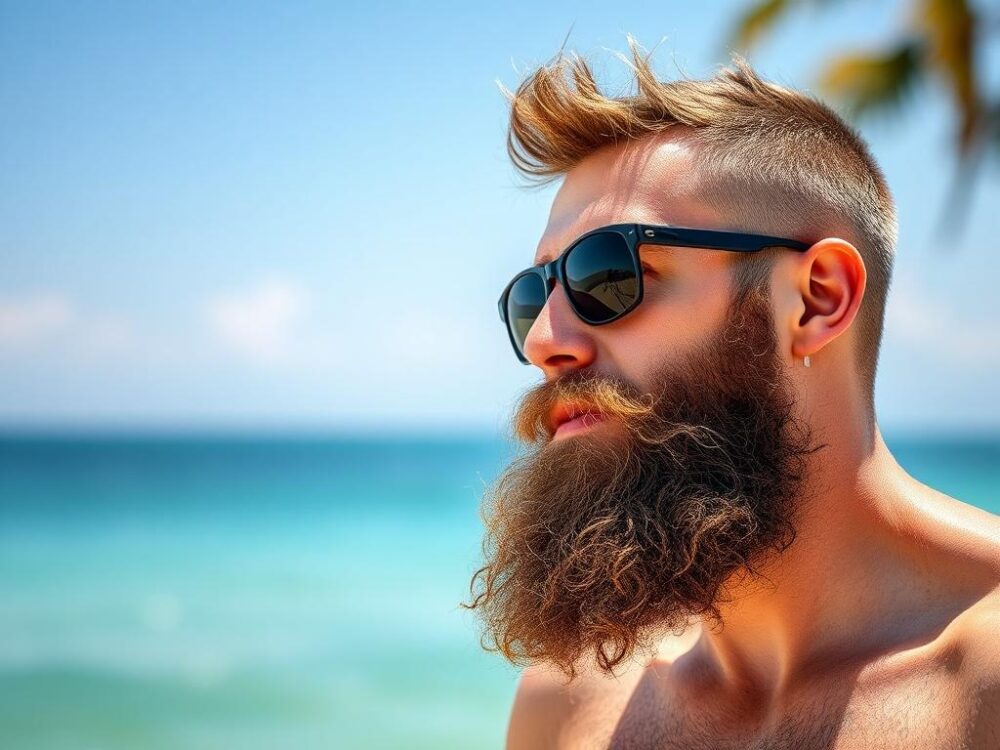 Уход за бородой летом: защита от солнца и пота